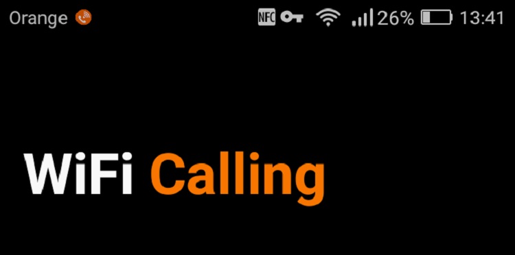 Wygląd aplikacji WiFi Calling Orange Polska