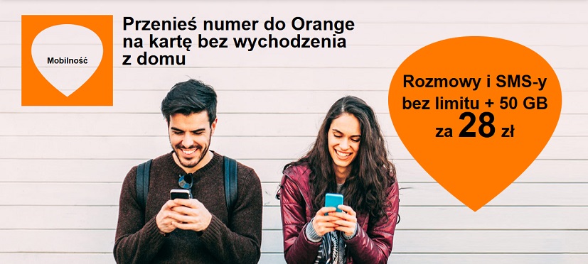 Grafika - przenieś numer do Orange na kartę