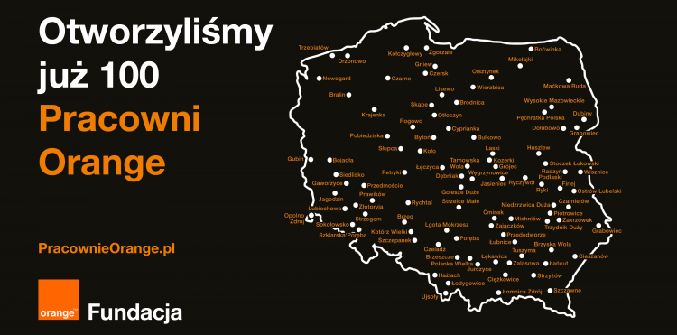 Otworzyliśmy już 100 Pracowni Orange