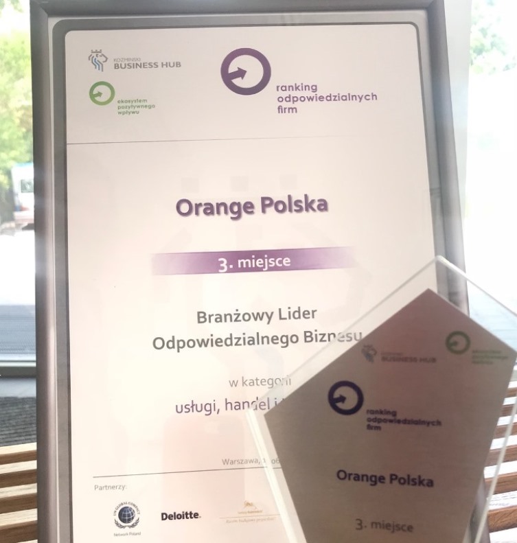 3 Nagroda w Rankingu Odpowiedzialnych Firm - klasyfikacja branżowa.