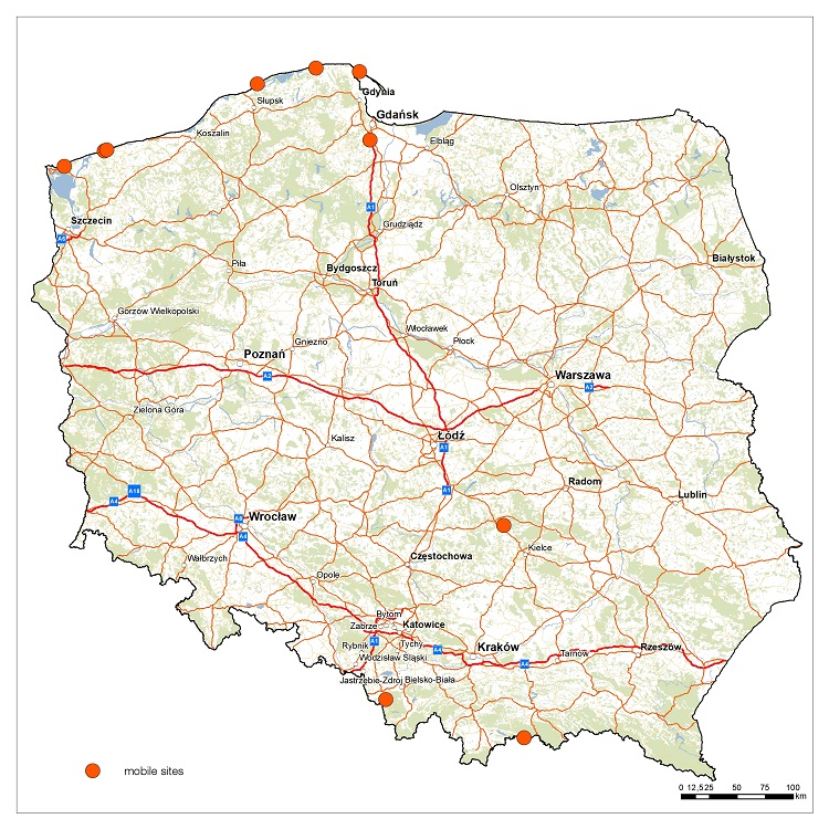 Mobilne stacje bazowe ustawione w miejscowościach turystycznych