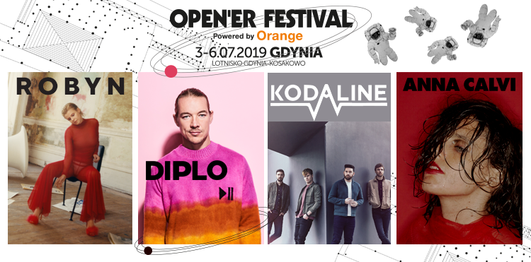 Robyn, Diplo, Anna Calvi i Kodaline na Open’er Festival powered by Orange