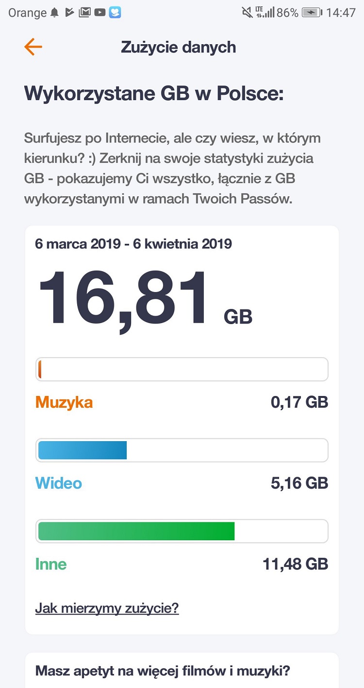 Orange Flex - grafika z aplikacji