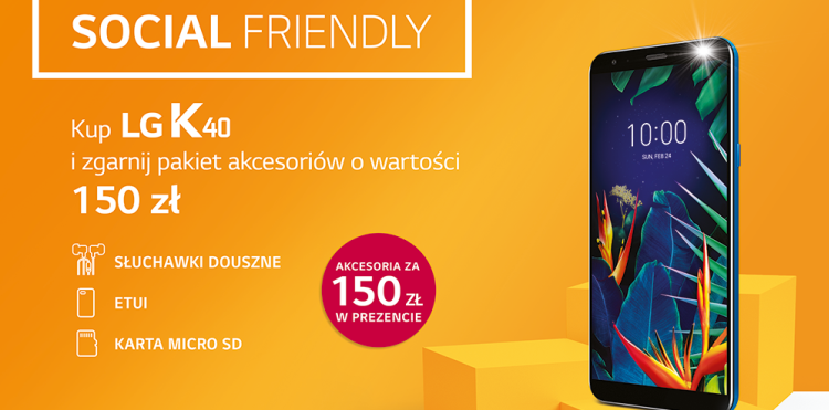 LG K40 z zestawem akcesoriów w prezencie w sklepie Orange