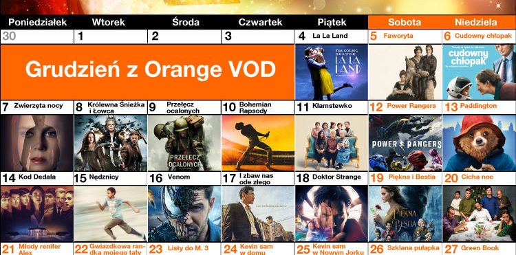 Filmowy kalendarz VOD w grudniu.