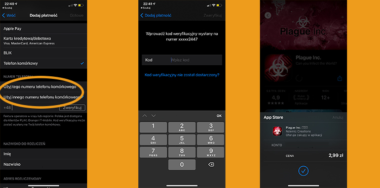 platnosc z orange app