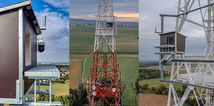 Pierwsze gniazdo dla ptaków na wieży stacji bazowej